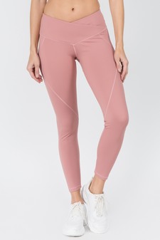 Women's V-Waistband Solid Activewear Leggings style 4
