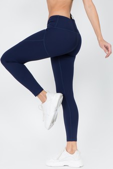 Women's V-Waistband Solid Activewear Leggings style 2