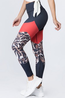 Women's Colorblock Cheetah Print Activewear Leggings style 10