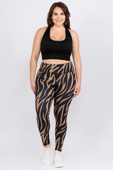 Women's Tiger Striped Activewear Leggings (XL only) style 4