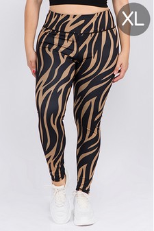 Women's Tiger Striped Activewear Leggings (XL only) style 5