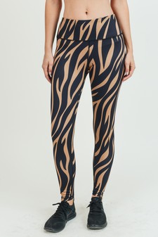 Women's Tiger Striped Activewear Leggings style 2