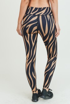 Women's Tiger Striped Activewear Leggings style 4