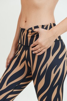 Women's Tiger Striped Activewear Leggings style 5