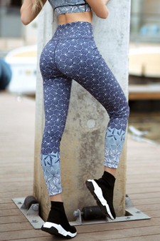 Women's Geo Honeycomb Print Activewear Leggings style 2