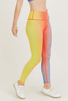 Women's Ombre Color Print Activewear Leggings style 2