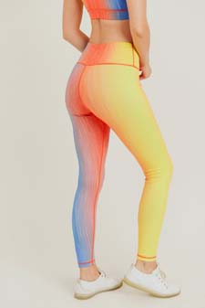Women's Ombre Color Print Activewear Leggings style 3