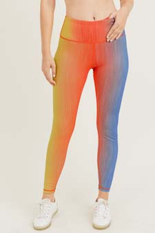 Women's Ombre Color Print Activewear Leggings style 4