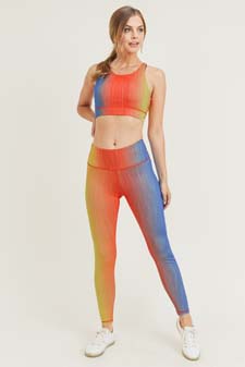Women's Ombre Color Print Activewear Leggings style 7