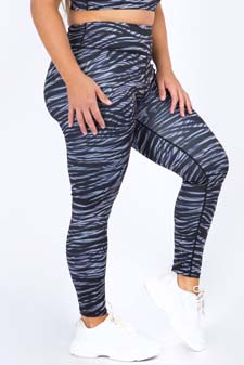 Women's Zebra Print Activewear Leggings style 2