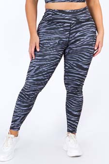 Women's Zebra Print Activewear Leggings style 4