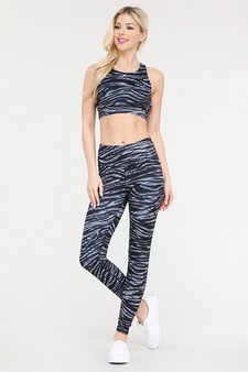 Women's Zebra Print Activewear Leggings - TOP ACTPT043 style 2