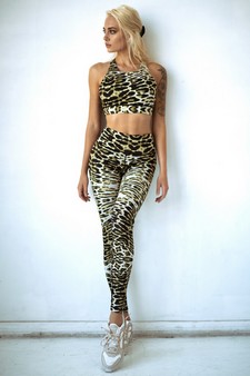 Women's Feline Leopard Activewear Leggings (Large only) style 3