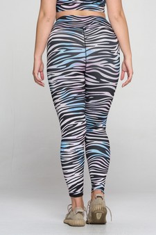 Women’s The Tie Dye Zebra Print Activewear Leggings style 3