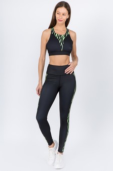 Women's Vertical Zebra Printed Activewear Sports Bra style 5