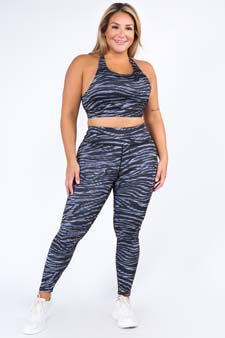 Women's Zebra Print Activewear Set (XL only) style 4
