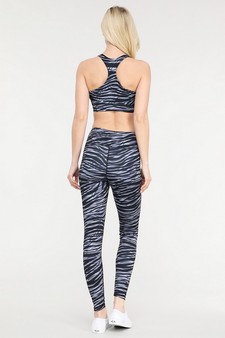 Women's Zebra Print Activewear Sports Bra style 4