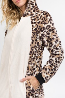 Plush Leopard Animal Onesie Pajama Costume style 5