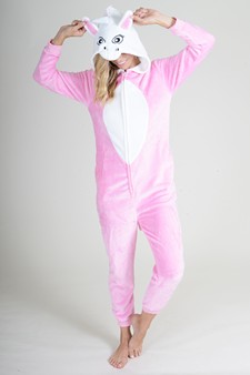 Plush Pink Unicorn Animal Onesie Pajama Costume style 2