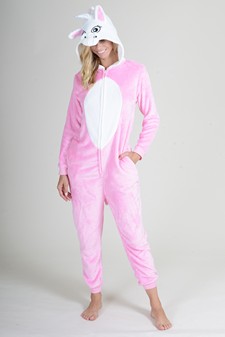 Plush Pink Unicorn Animal Onesie Pajama Costume style 3
