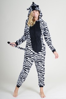 Plush Zebra Animal Onesie Pajama Costume **NY ONLY** style 3