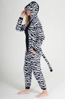 Plush Zebra Animal Onesie Pajama Costume **NY ONLY** style 4