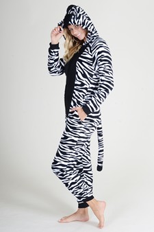 Plush Zebra Animal Onesie Pajama Costume **NY ONLY** style 5
