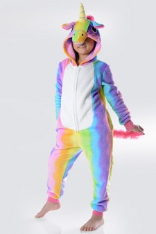 Kid's Rainbow Stripe Unicorn Onesie style 5