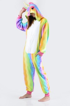 Women's Rainbow Stripe Unicorn Onesie style 5