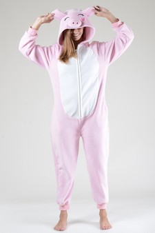 Women's Pink Piggy Animal Onesie Pajama - (6pcs L/XL only) style 2