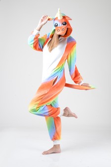 Plush Unicorn Rainbow Animal Onesie Pajama style 2