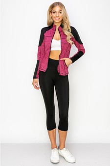 Women's Active Wear Zip Up Jacket style 4