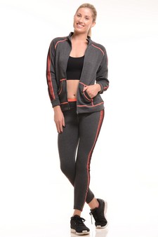 Women Side Colored Mesh Active Wear Jacket style 4