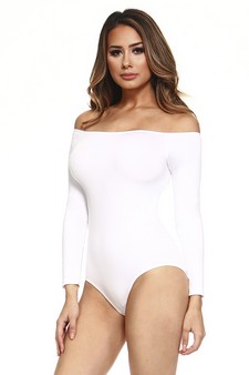 Long Sleeve Off the Shoulder Bodysuit style 6