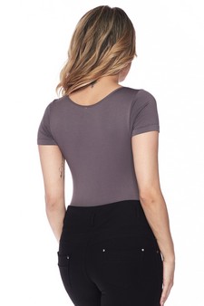 Women's Scoopneck Short Sleeve Seamless Bodysuit style 5