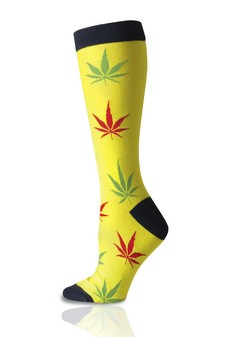 Cotton Republic® Marijuana Weed Leaf Men's Dress Socks style 2
