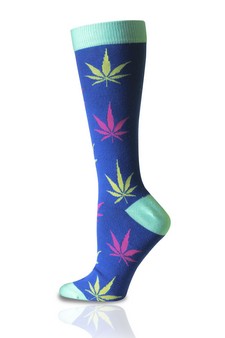 Cotton Republic® Marijuana Weed Leaf Men's Dress Socks style 3