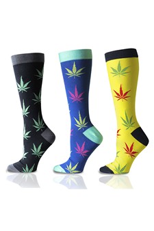 Cotton Republic® Marijuana Weed Leaf Men's Dress Socks style 4