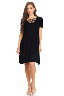 Crossed Strap Front Swing Dress style 3