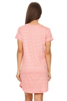 ***NY ONLY - Striped Short Sleeve Tunic T-Shirt Dress IMPORTED style 4