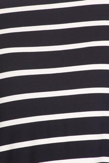 Striped Short Sleeve Tunic T-Shirt Dress w/ Pockets style 5