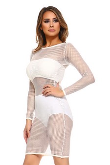 Netted Long Sleeve Cover Dress style 6