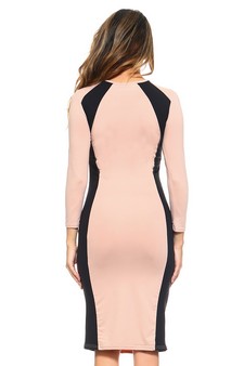 Color Block Contrast Midi Dress - *** NY ONLY *** style 3