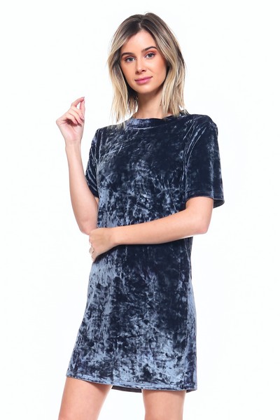 t shirt velvet dress