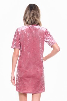 Velvet Short Sleeve Tee Dress style 3