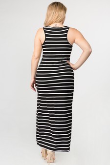 Sleeveless Striped Maxi Dress (XXXL only) style 3