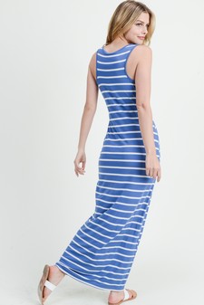 Women's Striped Tank Maxi Dress style 5
