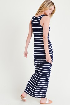 Women's Striped Tank Maxi Dress style 6