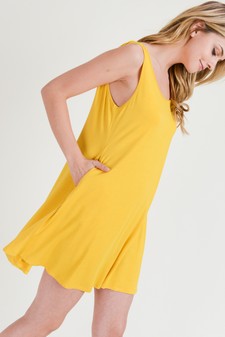 Women's Twist Strap Low Back Dress with Pockets style 5