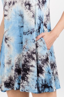 Knit Tie Dye Swing Dress with Pockets - ***NY ONLY *** style 4